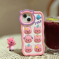 3D carton silicone phone case