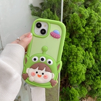 3D carton silicone phone case